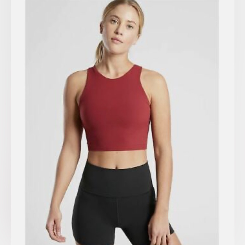 Red Athleta Conscious Crop A-C NWT ❤️❤️